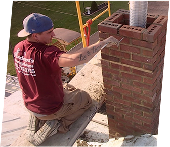 worker completing masonry work for residential home