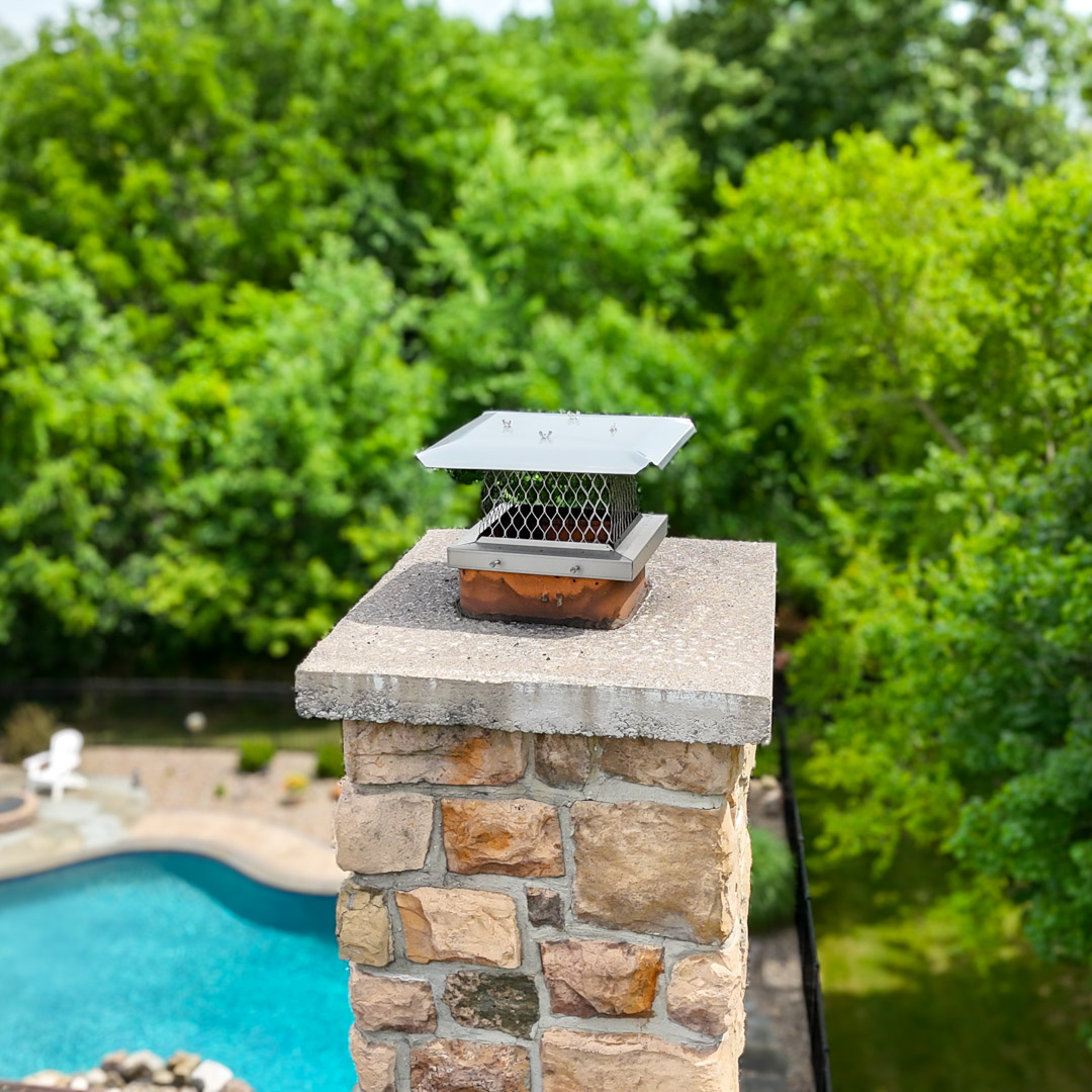 Installing new chimney caps in Camp Hill, PA