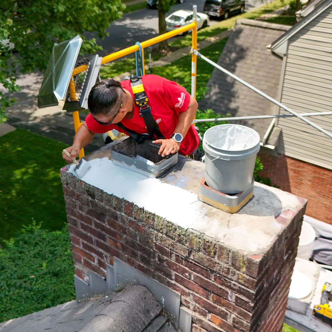 Repairing damaged chimneys and damaged chimney crowns in Shrewsbury, PA